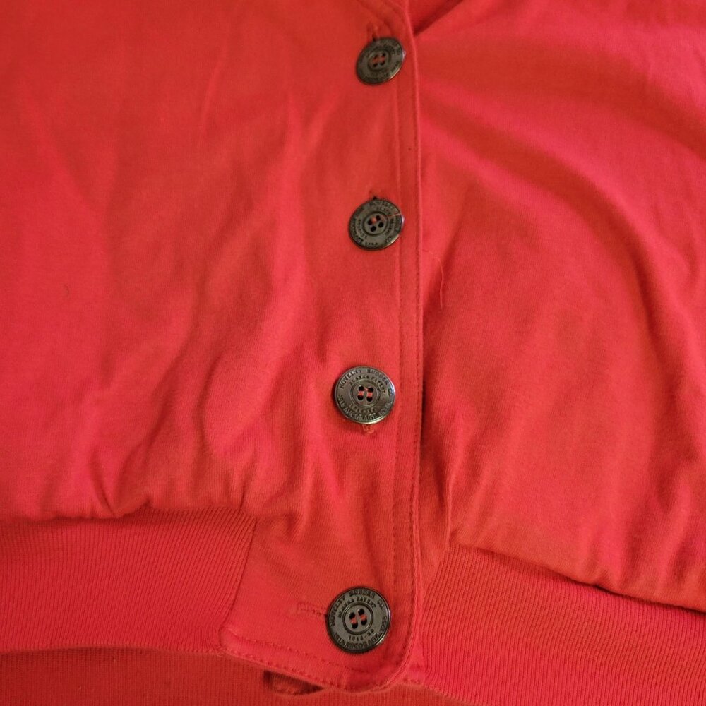 Karen Kane Womens Sweater Sz S Red Cardigan 100% Cotton Relaxed Style Buttons - Picture 9 of 13